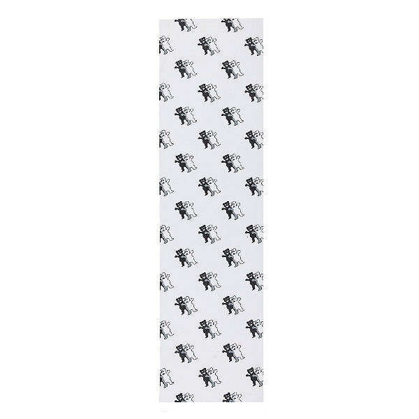 surf&snow 54TIDEの【GRIZZLY】グリズリー SMILE NOW GRIPTAPE SHEET グリップテープ デッキテープ スケートボード SKATEBOARD Griptape 9×33 ホワイト【正規品】｜アングル2