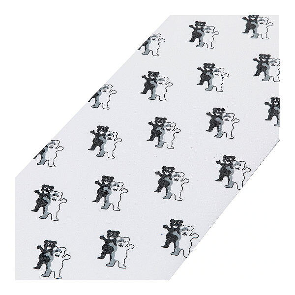 surf&snow 54TIDEの【GRIZZLY】グリズリー SMILE NOW GRIPTAPE SHEET グリップテープ デッキテープ スケートボード SKATEBOARD Griptape 9×33 ホワイト【正規品】｜アングル3