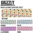 【GRIZZLY】グリズリー WHEN IN ROME GRIPTAPE SHEET グリップテープ デッキテープ スケートボード SKATEBOARD Griptape 9×33 5カラー【正規品】【あす楽対応】