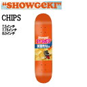 【SHOWGEKI SKATEBOARDS】衝撃 ショウゲキ CHIPS メンズ レディース スケートボード SKATE DECK SK8 スケボー 板 7.5...