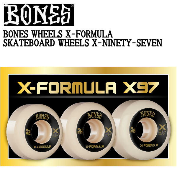 【BONES BEARINGS】ボーンズベアリング BONES WHEELS X-FORMULA SKATEBOARD WHEELS 97A V5 V6 4PK スケートボード ウィール 52/53/54/56【あす楽対応】 1