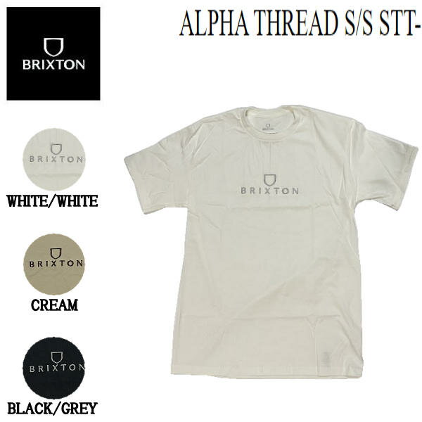 ブリクストン 2022春夏 ALPHA THREAD S/S STT メンズ Tシャツ 半袖 スケートボード サーフィン トップス S/M/L/XL 3カラー
