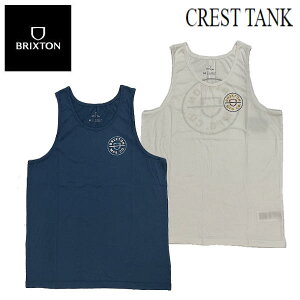 【BRIXTON】ブリクストン 2022春夏 CREST TANK メンズ タンクトップ ノースリーブ スケートボード サーフィン トップス S/M/L 2カラー【あす楽対応】