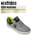 【etnies】エトニーズ 2023春夏 MARANA KIDS マラナ キッズ スケートシューズ スケシュー 靴 スニーカー スケートボード 耐久性 子供 19.0cm-24.0cm グレー/ライム/ホワイト【あす楽対応】