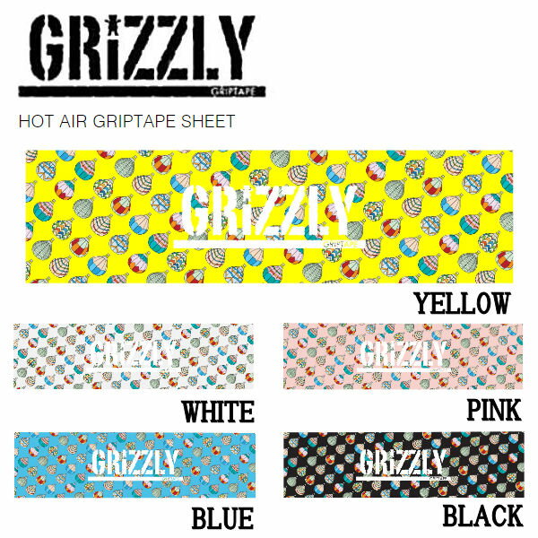 グリズリー HOT AIR GRIPTAPE SHEET グリップテープ デッキテープ スケートボード SKATEBOARD Griptape 9×33 5カラー