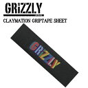 グリズリー CLAYMATION GRIPTAPE SHEET グリップテープ デッキテープ スケートボード SKATEBOARD Griptape 9×33 マルチ