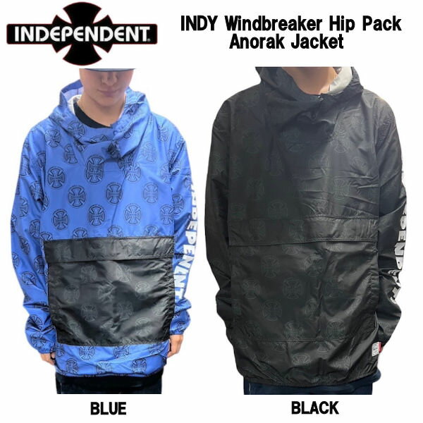 【INDEPENDENT】インディペンデント パッカブル アノラックジャケット Indy Pullover Jacket メンズ プルオーバーパーカー トップス S・M・L・XL ブラック・ブルー【正規品】