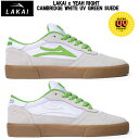 【LAKAI YEAH RIGHT】ラカイ イエ―ライト コラボ 2023 CAMBRIDGE WHITE / UV GREEN SUEDE メンズ レディース スケート シューズ 定番 人気 靴 SK8【正規品】