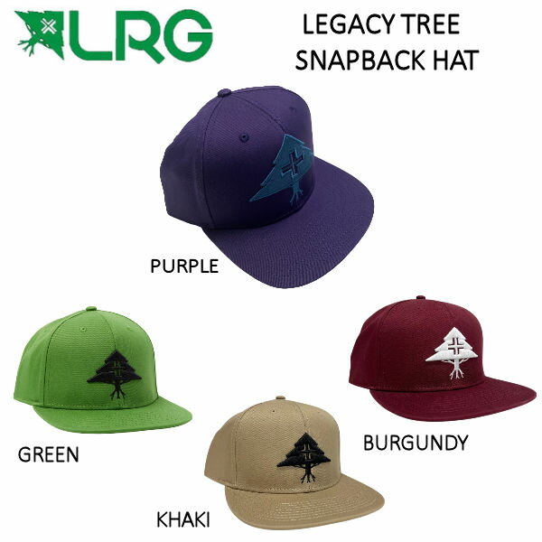 エルアールジー 2022 LEGACY TREE SNAPBACK HAT ユニセックス キャップ 帽子 スナップバック スケートボード アウトドア キャンプ ONESIZE 4カラー