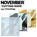 【NOVEMBER】ノベンバー CUTTING MARK カッティングマーク ラージサイズ ステッカー シール スノーボード スノボー 204mmx200mm 3カラー【あす楽対応】