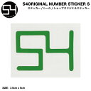 【54TIDE】54ORIGINAL NUMBER STICKER S オリジナル カッティングステッカー ロゴ シール スケートボード ストリート スノーボー...
