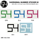 【54TIDE】54ORIGINAL NUMBER STICKER M オリジナル カッティングステッカー ロゴ シール スケートボード ストリート スノーボー...