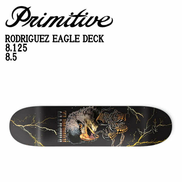 【Primitive】プリミティブ RODRIGUEZ EAGLE DECK メンズ スケートボード ポール・ロドリゲス ストリート ランプ ボウル 板 8.125/8.5 ONE PURPLE【あす楽対応】