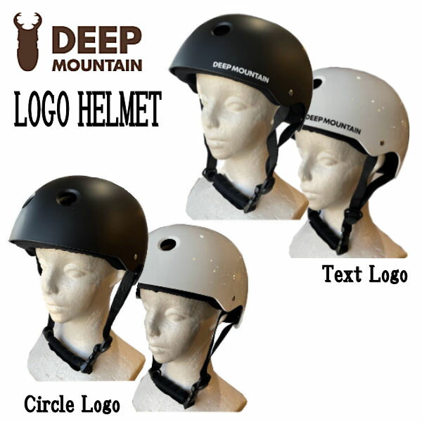 【DEEP MOUNTAIN】ディープマウンテン LOGO HELMET ロゴヘルメット 大人 子供 軽量 耐久性 通気性 XS/S/M/L 2カラー