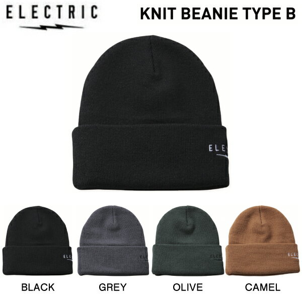 エレクトリック 2023秋冬 KNIT BEANIE TYPE B メンズ レディース ニット帽 ビーニー 帽子 スケートボード スノーボード ONESIZE 4カラー