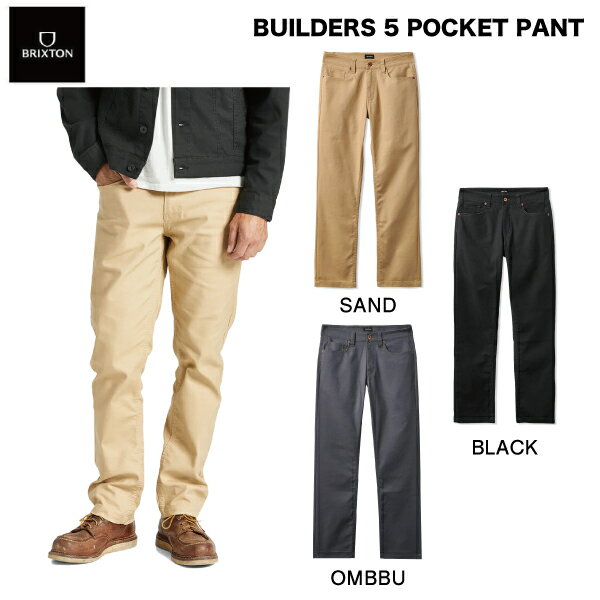 ブリクストン 2023秋冬 BUILDERS 5 POCKET PANT メンズ ボトムス パンツ 長ズボン 生活防水 ストリート スケートボード 28-38 3カラー