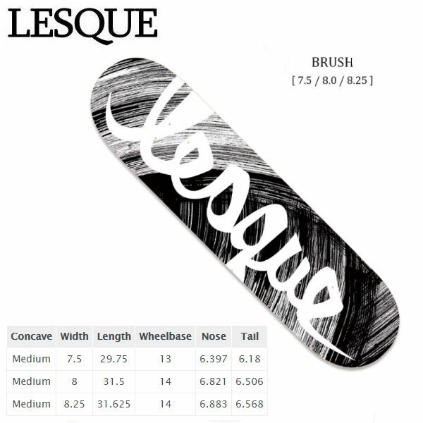 LESQUEۥ쥹 BRUSH ǥˤ륰եå ץ ȥܡ  ǥå SKATE DECK SK8 ܡ  7.75/8.0/8.25ʡۡڤб