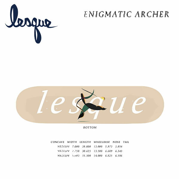 LESQUEۥ쥹 ENIGMATIC ARCHER  ȥܡ  ǥå SKATE DECK SK8 ܡ  7.75/8.0ʡۡڤб