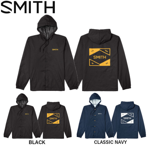 【SMITH】スミス 2021-2022 HOODED COACHS JACKET メンズ コーチジャケット フード付き ナイロンジャケット ウインドブレーカー アウター スノーボード S/M/L/XL 2カラー【あす楽】