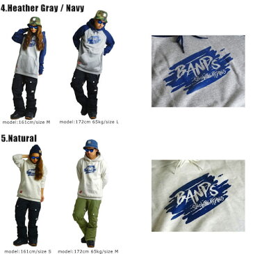 【BANPS】バンプス RAGLAN PULLOVER PARKA brush メンズプルオーバーパーカー 長袖パーカー レディース S-XL 5カラー