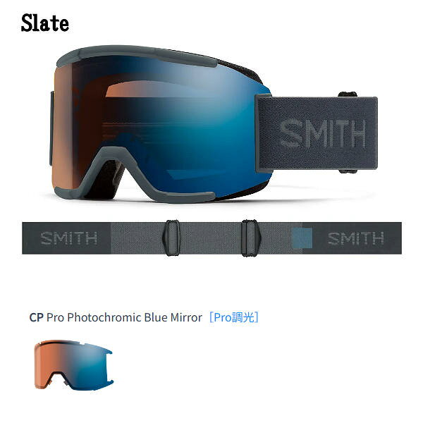surf&snow 54TIDEの【SMITH】2025/2026 スミス Squad スカッド ゴーグル スノーボード アジアンフィット クロマポップ Pro調光 ミディアムフィット 2カラー【正規品】｜アングル3