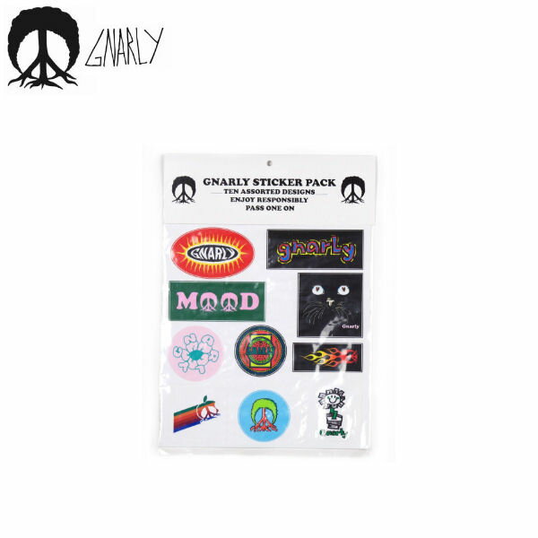 【GNARLY】ナーリー 2018秋 Color Sticker Pack ステッカー アソート 10デザイン スノーボード