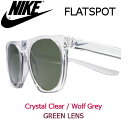 【NIKE SB】ナイキ 2017春夏 FLATSPOT サングラス Crystal Clear / Wolf Grey Green Lens【あす楽対応】