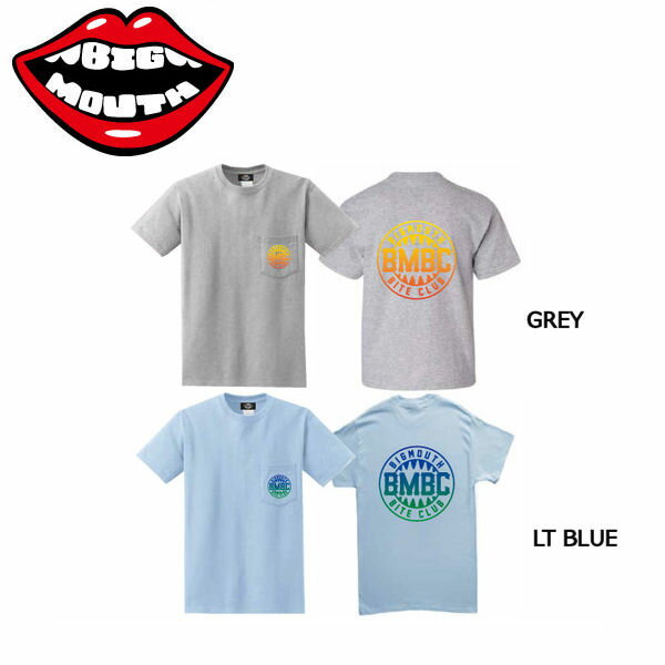 ビッグマウス 2019春夏 BMBC POCKET T メンズ Tシャツ 半袖 ティーシャツ 男性向け S-XL Grey・LtBlue