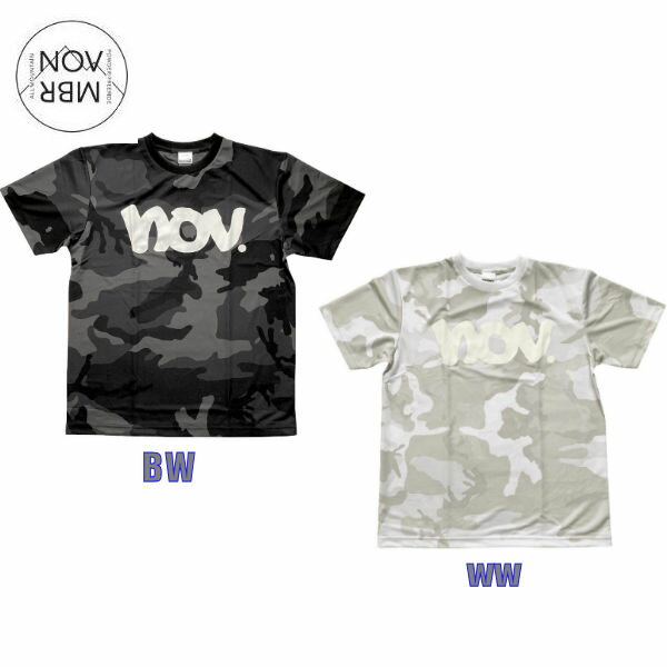 【NOVEMBER】ノーベンバー DRY-LOGO CAMO カモ柄 半袖 Tシャツ ティーシャツ DRY T-Shirts TEE トップス スノーボード スノボー S-XL BW・WW【正規品】【あす楽対応】