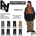 ダブルエーハードウェア 2021/2022 OUTBACK PANTS メンズ スノーパンツ スノーウェア スノーボード S/M/L/XL 9カラー