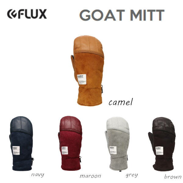 【FLUX】2022/2023 フラックス GOAT MITT メンズ レディース ボア 天然皮革 防水 ミトングローブ 最暖 育てるスノーグローブ ミトン スノーボード S/M/L 5カラー【正規品】【あす楽対応】