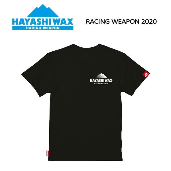 【HAYASHI WAX】ハヤシワックス RACING WEAPON 2020 チームTシャツ スノーボード スキー カットソー 半袖 Mサイズ BLACK 正規品