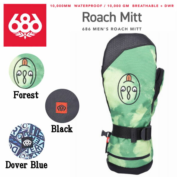 【686】2022/2023 シックスエイトシックス Mens Roach Mitt メンズ ローチ ミット スノーグローブ ミトン スノーボード S/M/L 3カラー【あす楽対応】