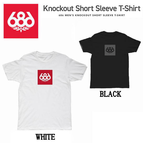 2022/2023 シックスエイトシックス Mens Knockout Short Sleeve T-Shirt メンズ ノックアウトショートスリーブTシャツ 半袖 スノーボード スポーツ S/M/L/XL 2カラー