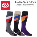 【686】2022/2023 シックスエイトシックス MENS Treelife Sock 3-Pack メンズ ツリーライフソックス スノー...