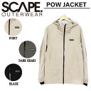 2023/2024 エスケープ POW JACKET メンズ レディース パウジャケット スノージャケット 耐水 アウター 防水 スノーウェア スノーボード S/M/L 3カラー