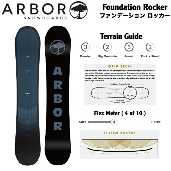 【ARBOR】2023/2024 アーバー Foundation Rocker メンズ ファンデーション ロッカー スノーボード 板 152【正規品】【あす楽対応】