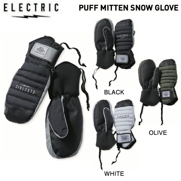 エレクトリック 2023秋冬 2023/2024 PUFF MITTEN SNOW GLOVE スノーグローブ ミトン 手袋 スノーボード スキー ウィンタースポーツ S/M/L 3カラー