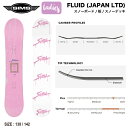 【SIMS】2024/2025 シムス FLUID JAPAN LTD フルイド ジャパンリミテッド レディース 女性 スノーボード 板 スノーデッキ ロッカー...