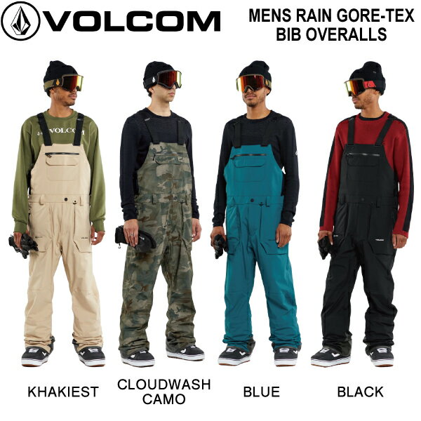 【VOLCOM】ボルコム 2023/2024 MENS RAIN GORE-TEX BIB OVERALLS メンズ ビブパンツ スノーパンツ ウェア スノーボード ゴアテックス パウダー フリーラン アウトドア S/M/L/XL 4カラー【正規品】【あす楽対応】