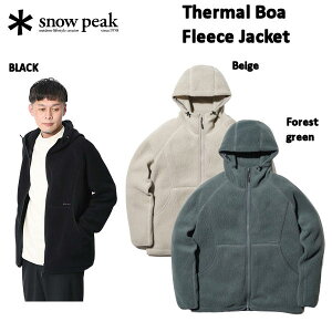 【Snow Peak】スノーピーク 2022/2023 Thermal Boa Fleece Jacket ユニセックス ボアジャケット アウター アウトドア キャンプ フィッシング 釣り 焚火 3カラー【正規品】