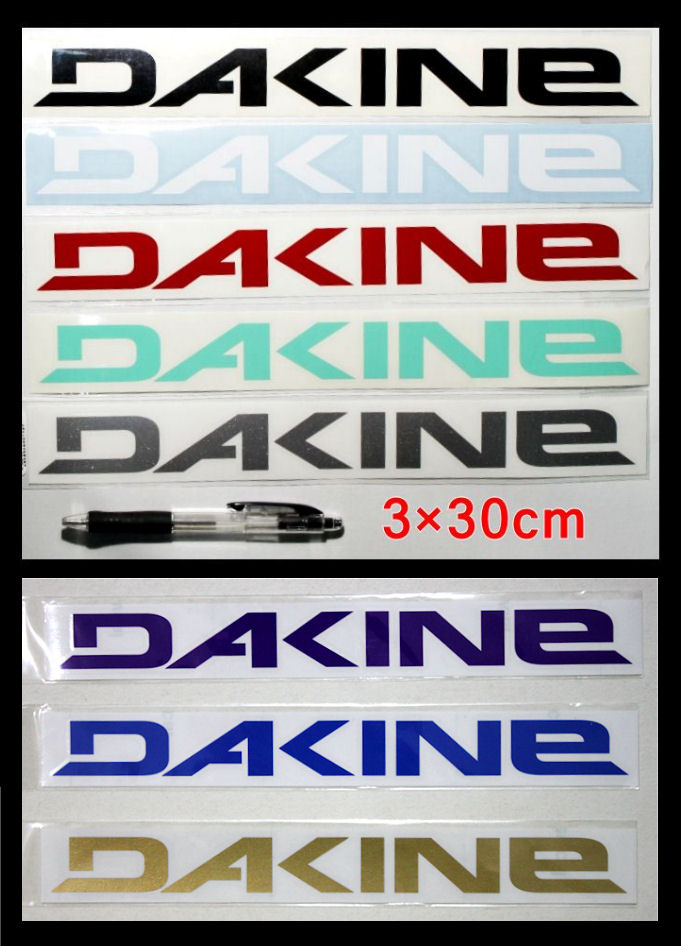 【DAKINE】ダカインロゴカッティングステッカー大★約3cm×30cm／LARGE／ブラック・ホワイト・レッド・アクア・シルバ…