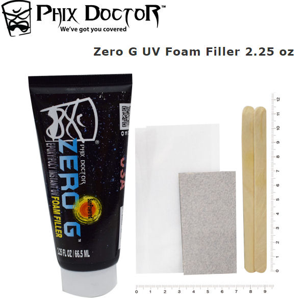 【PHIX DOCTOR】フィックスドクター エポキシ ポリエステル Zero G UV Foam Filler 2.25oz リペアー サーフィン メンテナンス 修理 66.5ml