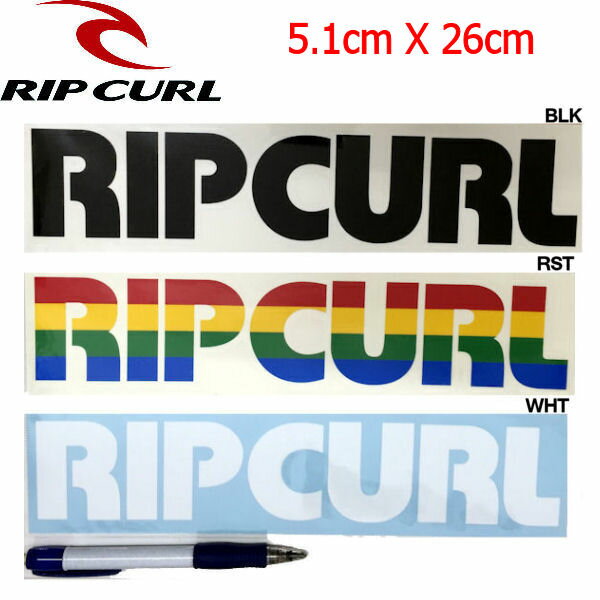 【RIP CURL】リップカール カッティングステッカー/3カラー ホワイト ブラック ラスタカラー