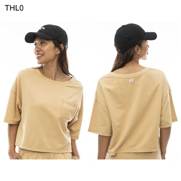 【BILLABONG】ビラボン 2024春夏【CHILLWEAR】CREW POCKET TOPS レディース クルーネック Tシャツ トップス 半袖 アウトドア キャンプ 夏 M/L 3カラー【正規品】