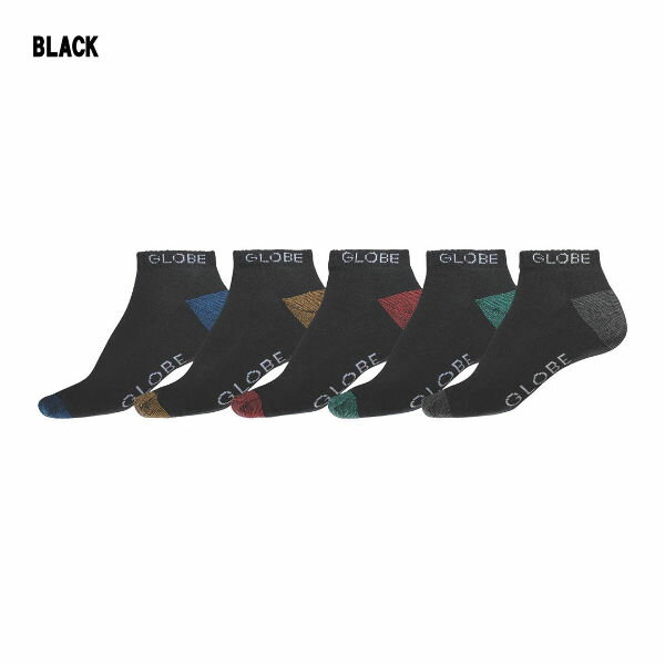 【GLOBE】グローブ Ingles Ankle Socks 5 Pack 5本1セット アンクルソックス スケートボード パーク ストリート ランプ ボウル 7-11 2カラー【あす楽対応】