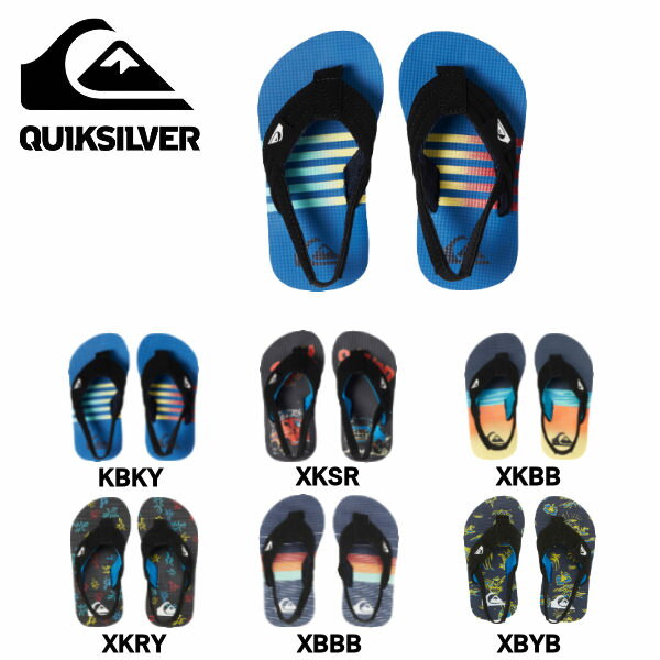 【QUIKSILVER】クイックシルバー 2021春夏 MOLOKAI LAYBACK TODDLER トドラー ビーチサンダル キッズ 海水浴 12-16CM 6color【あす楽対応】