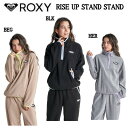 ロキシー ジップアップパーカー レディース 【ROXY】ロキシー 2022秋冬 速乾 UVカット フリース ハーフジップパーカー RISE UP STAND ロングスリーブ トレーナー アウトドア キャンプ サーフ リゾート 海 正規品 S/M/L 3カラー【あす楽対応】