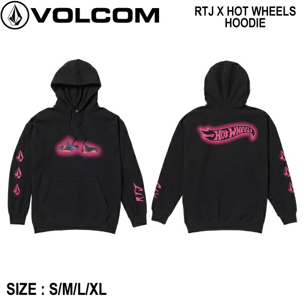 ボルコム 2023秋冬 RTJ X HOT WHEELS HOODIE メンズ プルオーバーパーカー フード トップス ホットウィールコラボ スケートボード アウトドア サーフィン S/M/L/XL