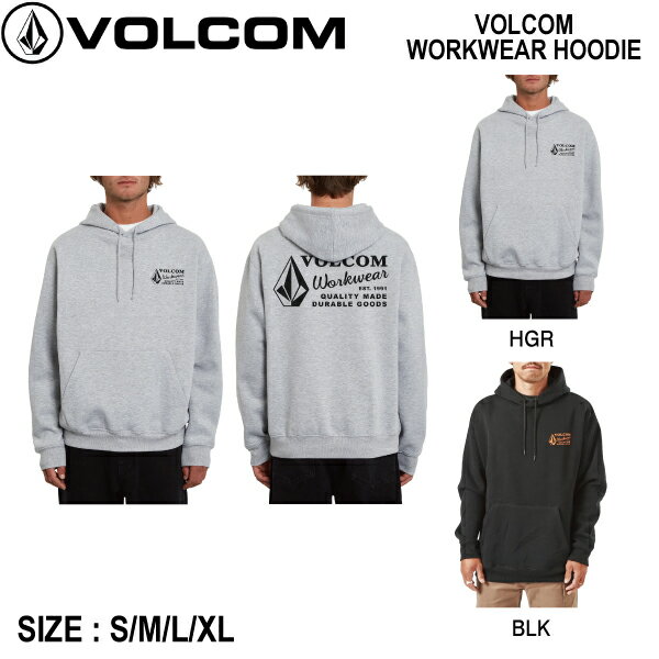 ボルコム 2023秋冬 VOLCOM WORKWEAR PULLOVER FLEECE メンズ プルオーバーパーカー フード トップス スケートボード アウトドア サーフィン S/M/L/XL 2カラー